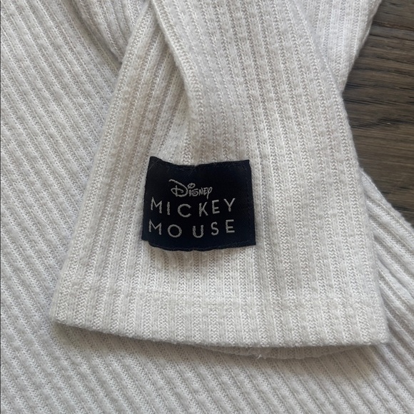 Primark | Disney Mickey Mouse Oversized Off White Ribbed Long Sleeve Size XL - Picture 3 of 11
